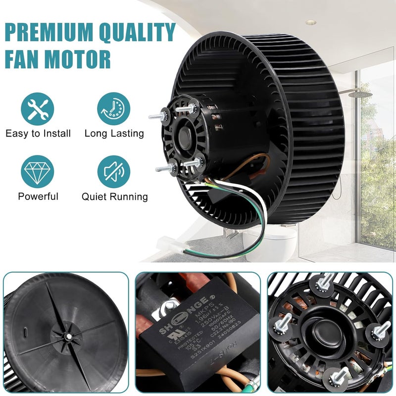 Criditpid QTR070, QTR080, S-97016621 Fan Motor for Broan Nutone QTN80L, QTN80L-A, QTRN080, QTR070L, QTR080L, QTR080F, QTRN080F, QTRN080L Bathroom Exhaust Fan, S97016621, 99080568 Replacement Motor - Image 4